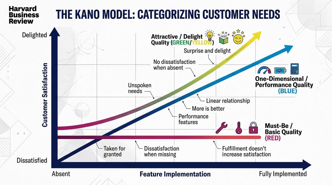 Modelo Kano: Cómo priorizar las features de un producto