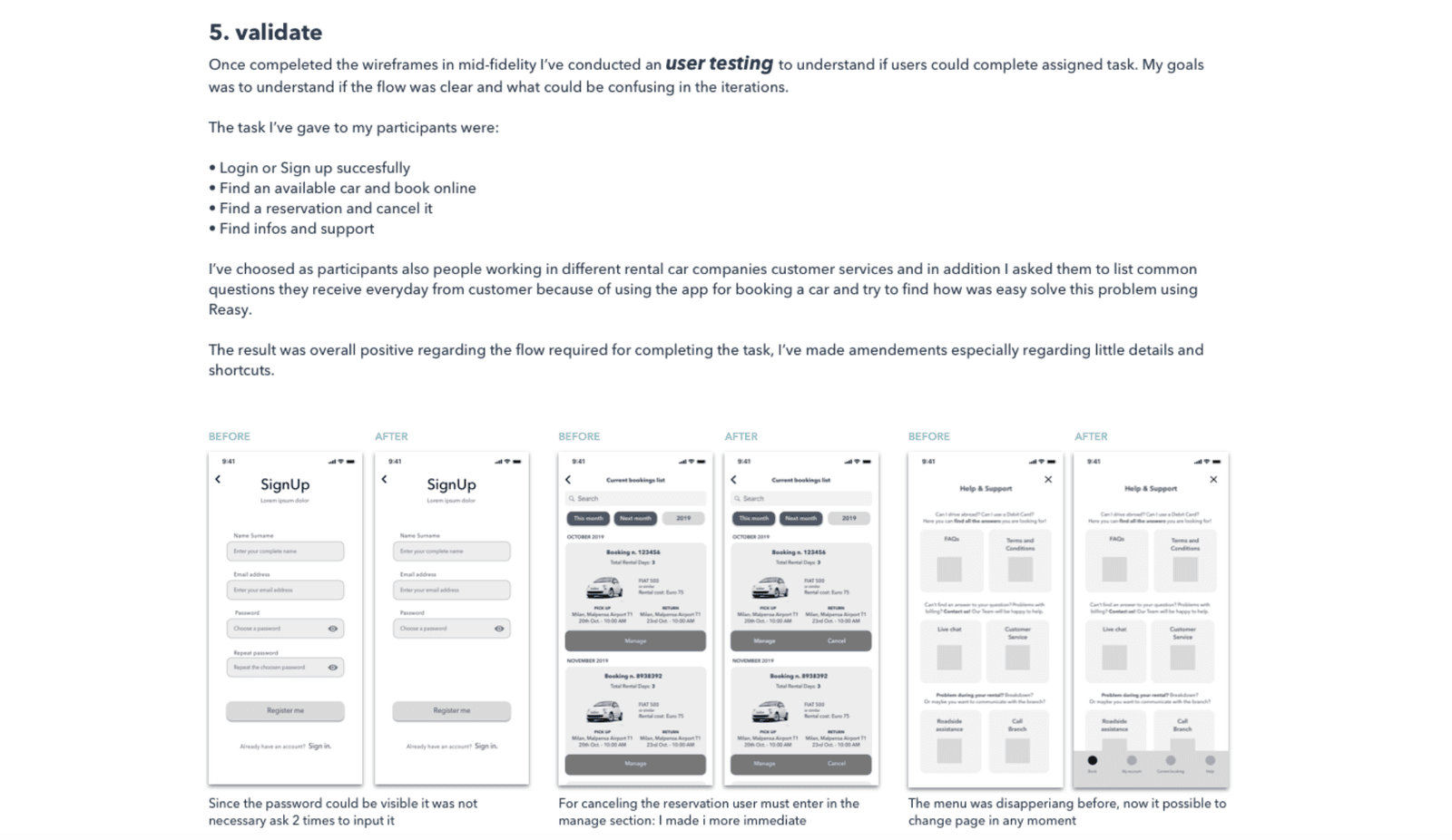 Student project — Screens